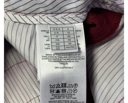 Brooks Brothers Red Fleece Maroon Slim-Fit Trousers
