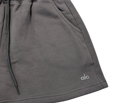 Alo Grey Relaxed Fleece Sweat Shorts