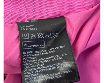 H&M Pink Textured Mini Skirt with Side Slit