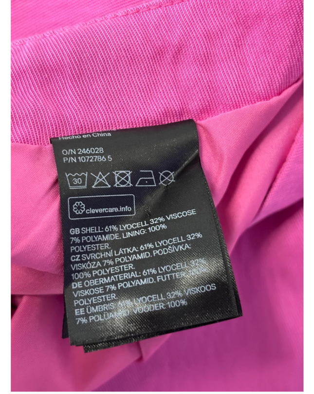 H&M Pink Textured Mini Skirt with Side Slit