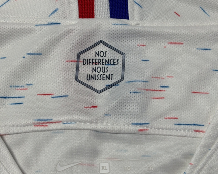Nike White France FFF 2018 Away Soccer Jersey