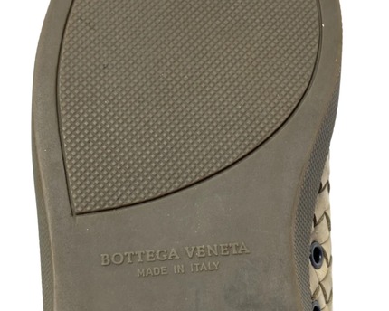 Bottega Veneta Beige Intrecciato Leather Sneakers