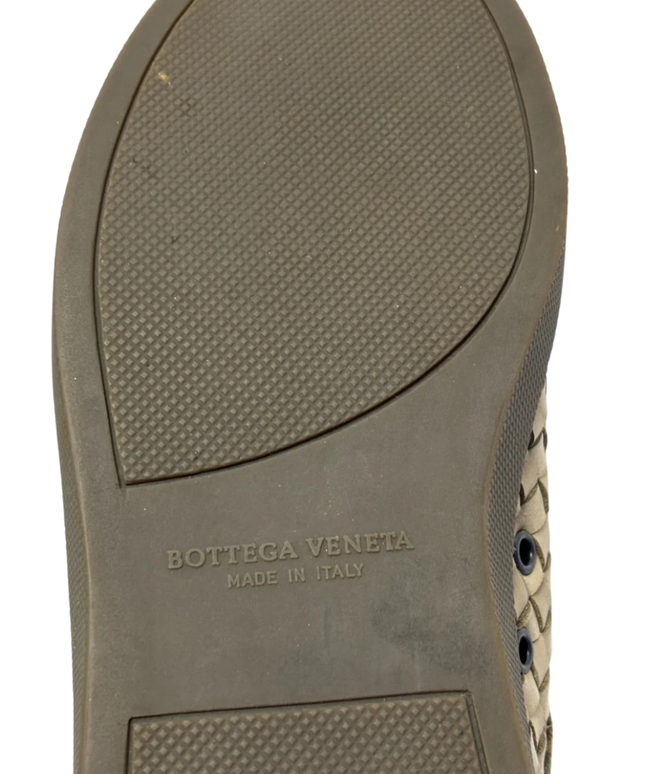 Bottega Veneta Beige Intrecciato Leather Sneakers