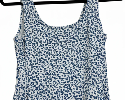 DON'T CALL ME Jennyfer Blue and White Floral Skater Dress