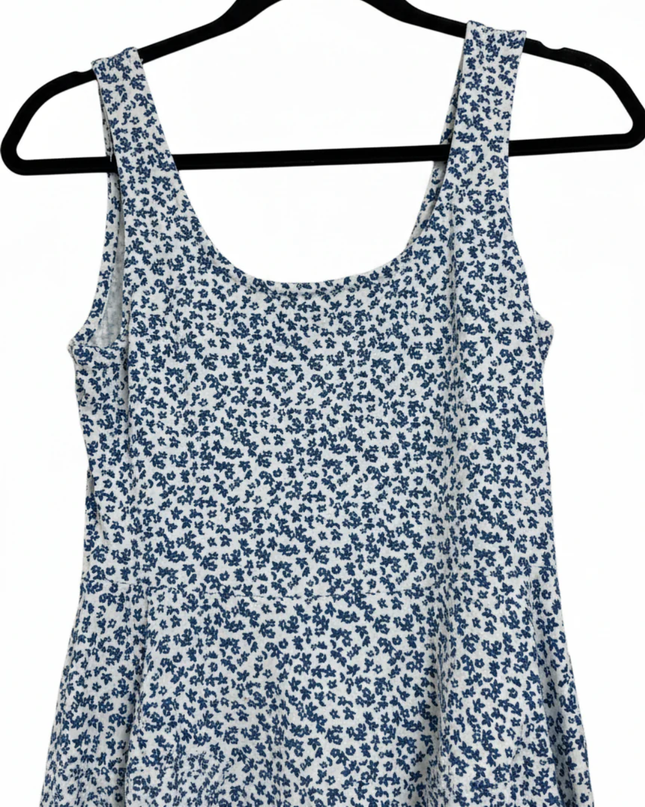 DON'T CALL ME Jennyfer Blue and White Floral Skater Dress