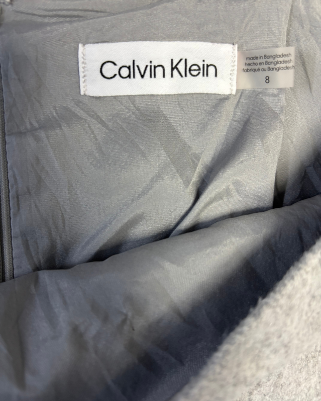 Calvin Klein Grey Textured Mini Skirt