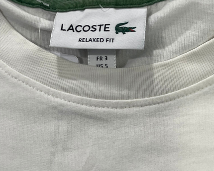 Lacoste White Relaxed Fit Graphic T-Shirt