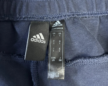 Adidas Navy Three-Stripe Athletic Training Shorts