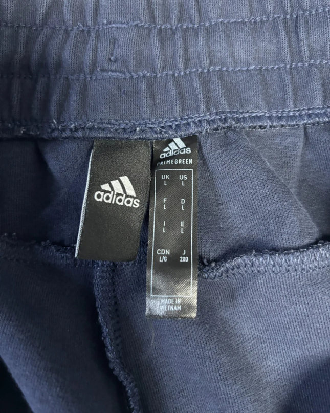 Adidas Navy Three-Stripe Athletic Training Shorts
