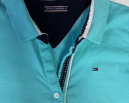 Tommy Hilfiger Turquoise Short Sleeve Polo Shirt