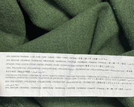 Mango Green Linen Blend Utility Shirt Dress