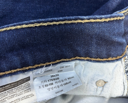 Levi's Dark Blue Straight Leg Denim Jeans