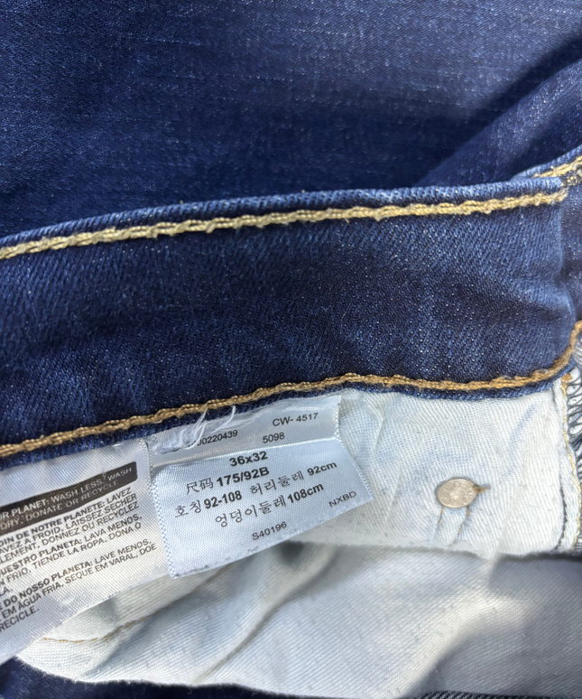 Levi's Dark Blue Straight Leg Denim Jeans