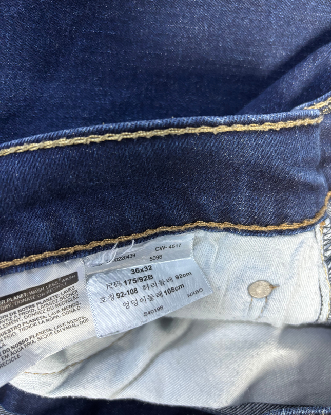 Levi's Dark Blue Straight Leg Denim Jeans