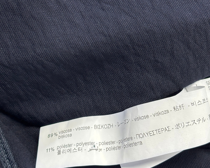 Zara Navy Blue Floral Embroidered Double-Breasted Blazer