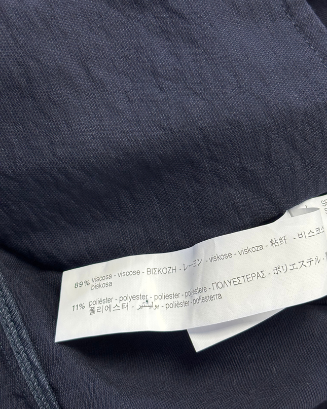 Zara Navy Blue Floral Embroidered Double-Breasted Blazer
