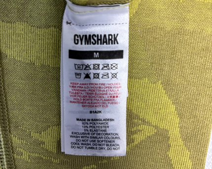 Gymshark Olive Green Camo Seamless Scrunch Butt Leggings