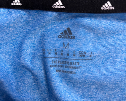 Adidas Blue Performance 1/4 Zip Sports Upper