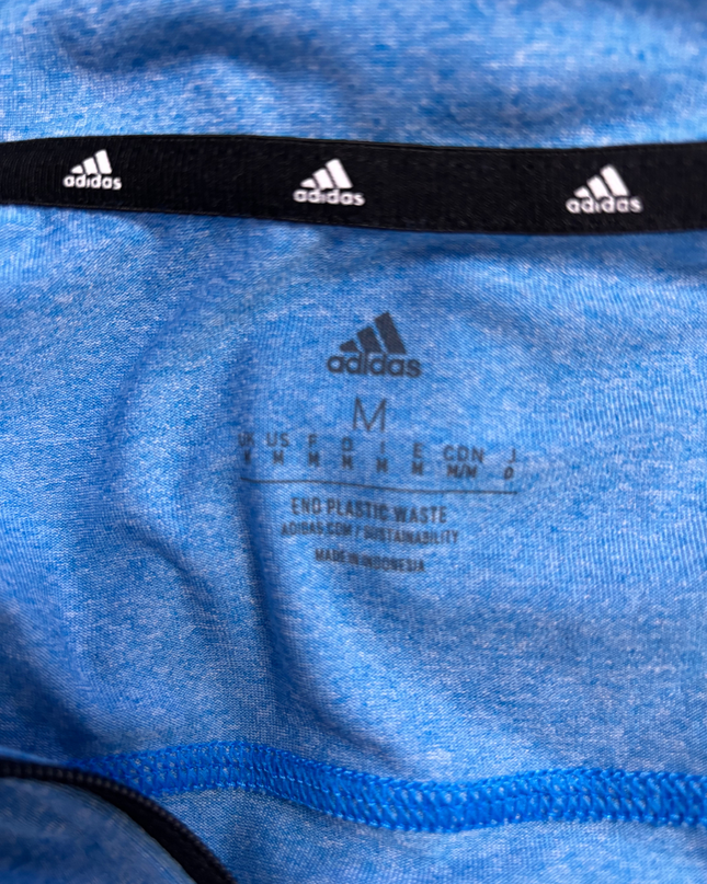 Adidas Blue Performance 1/4 Zip Sports Upper