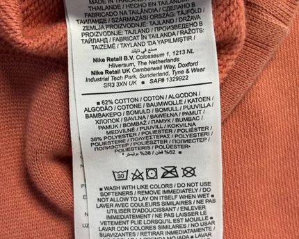 Nike Orange Just Do It Cropped Sweatshirt