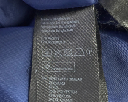 H&M Navy Blue Tailored Single-Button Blazer