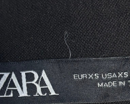 Zara Black Mini Skirt with Flap Pocket Detail