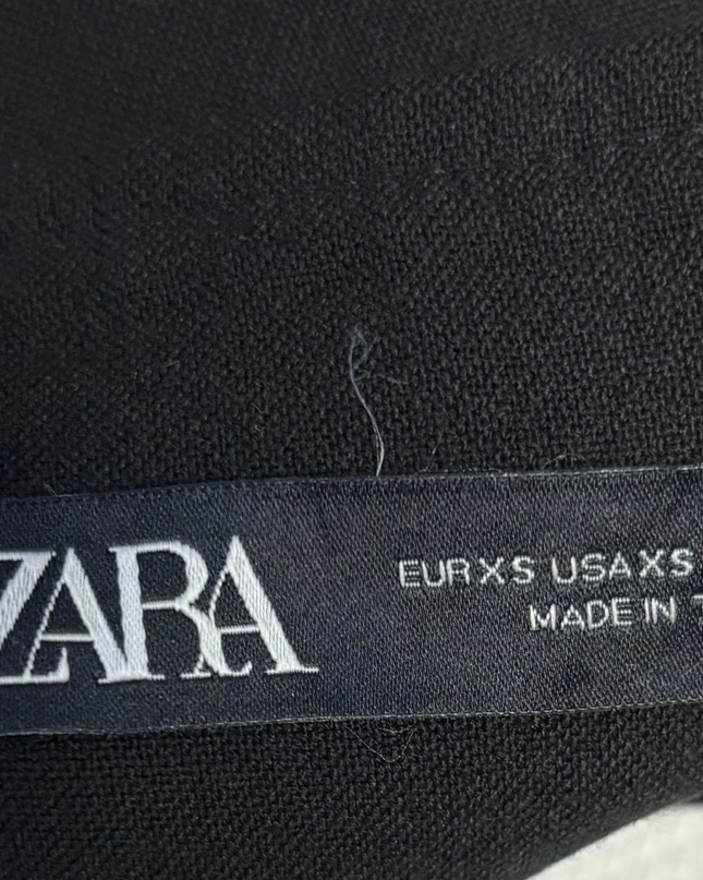 Zara Black Mini Skirt with Flap Pocket Detail