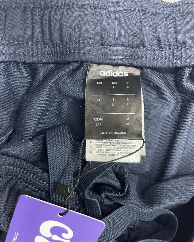 Adidas Navy Blue 3-Stripe Track Pants
