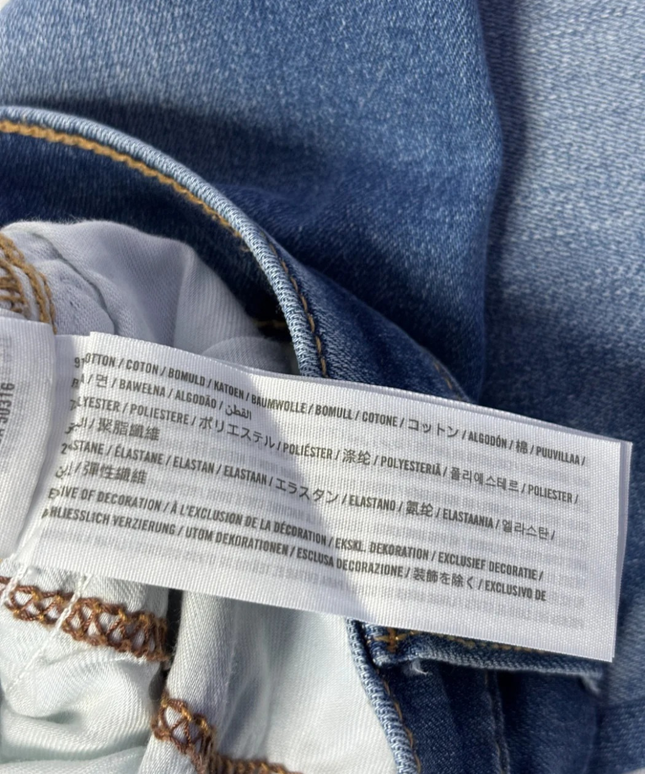 Hollister Blue Skinny Distressed Stripe Jeans