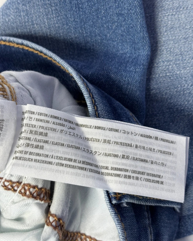 Hollister Blue Skinny Distressed Stripe Jeans