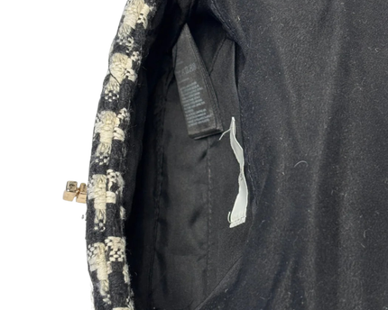 H&M Black and White Houndstooth Tweed Crossbody Bag