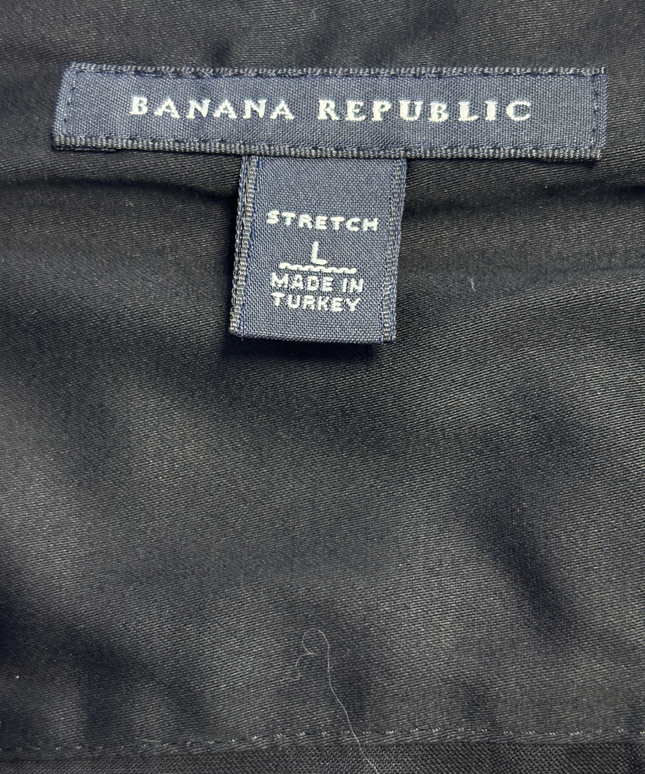 Banana Republic Black Stretch Button-Down Long Sleeve Shirt