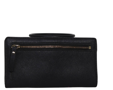 Kate Spade Black Saffiano Leather Clutch Wallet