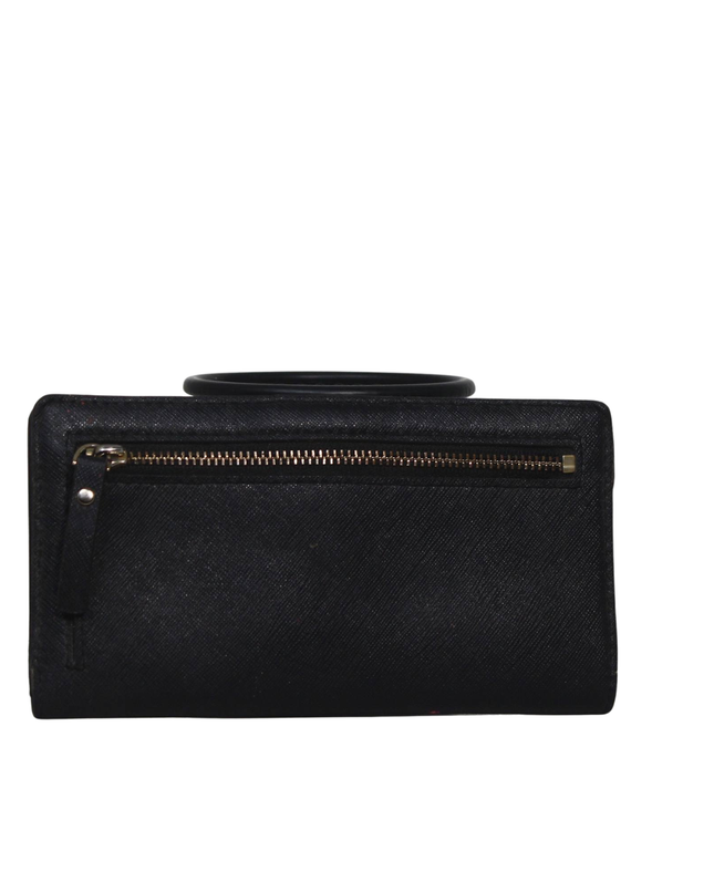 Kate Spade Black Saffiano Leather Clutch Wallet
