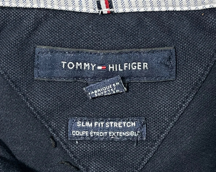 Tommy Hilfiger Navy Blue Slim Fit Stretch Polo Shirt