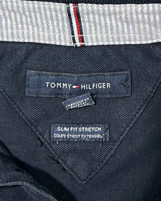 Tommy Hilfiger Navy Blue Slim Fit Stretch Polo Shirt