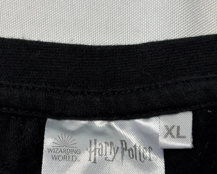 Harry Potter Black Slytherin Crest Graphic Tee