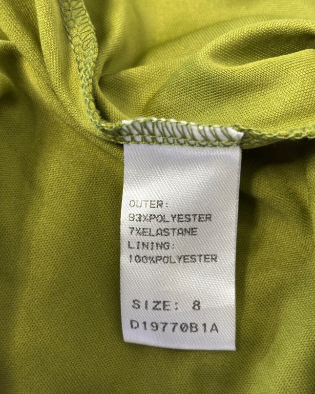 Little Mistress Green Sequin Ruffle Mini Wrap Dress