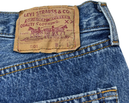 Levi's Blue 501 Original Straight Leg Vintage Jeans
