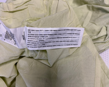 Abercrombie & Fitch Pale Green Puff Sleeve Peplum Top