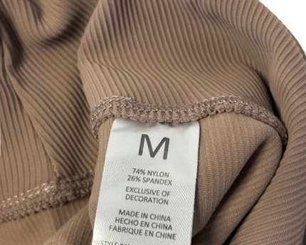 Jason Wu Brown Ribbed High-Rise Leggings