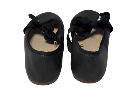 Zara Black Pearl Bow Ballerina Flats