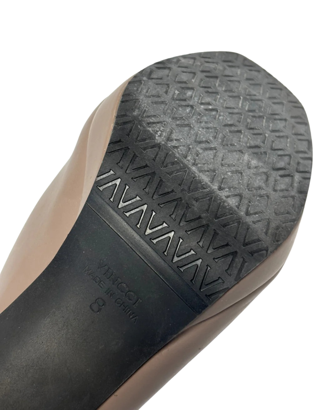 Vincci Tan Clear Heel Mules