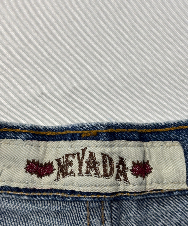 Nevada Blue High-Waisted Tapered Mom Jeans