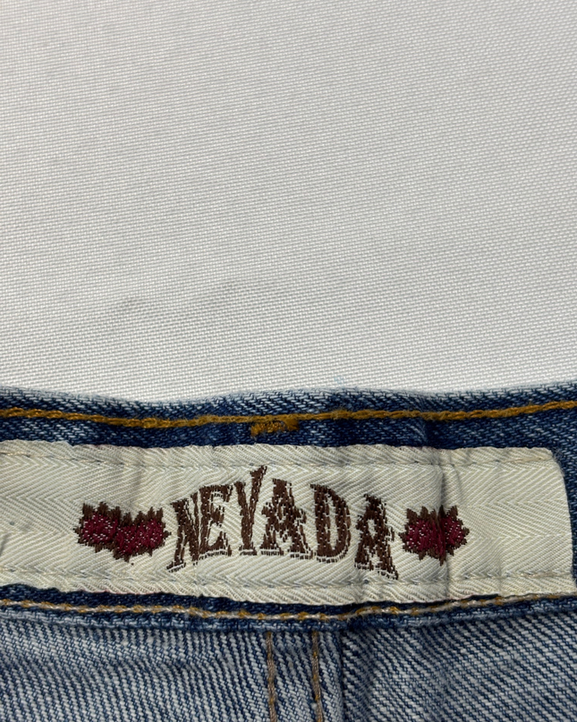 Nevada Blue High-Waisted Tapered Mom Jeans