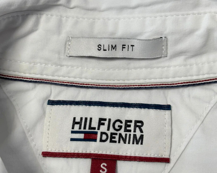 Hilfiger Denim White Slim Fit Long Sleeve Shirt