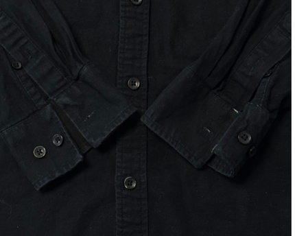 Burberry Black Long-Sleeve Button-Down Shirt