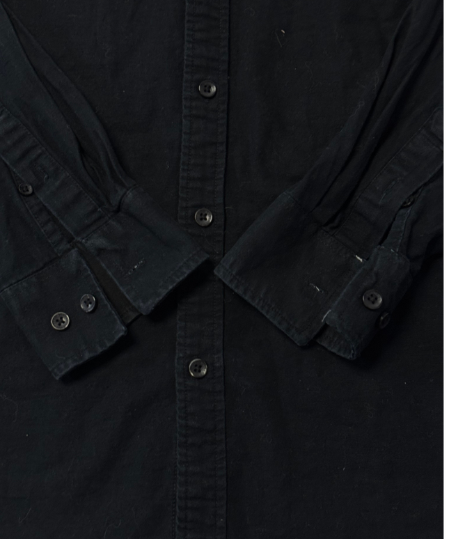 Burberry Black Long-Sleeve Button-Down Shirt