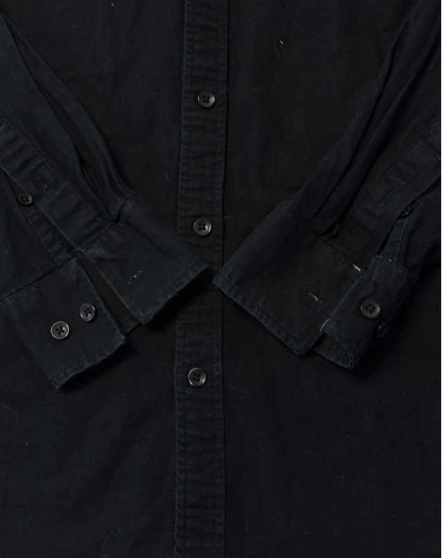 Burberry Black Long-Sleeve Button-Down Shirt