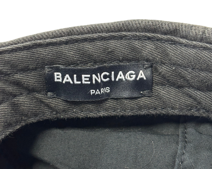Balenciaga Black Europa! Embroidered Faded Denim Cap